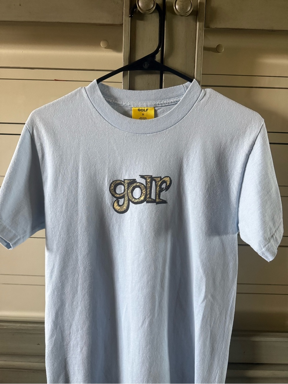 Golf Wang Light Blue Tee with Yellow Logo